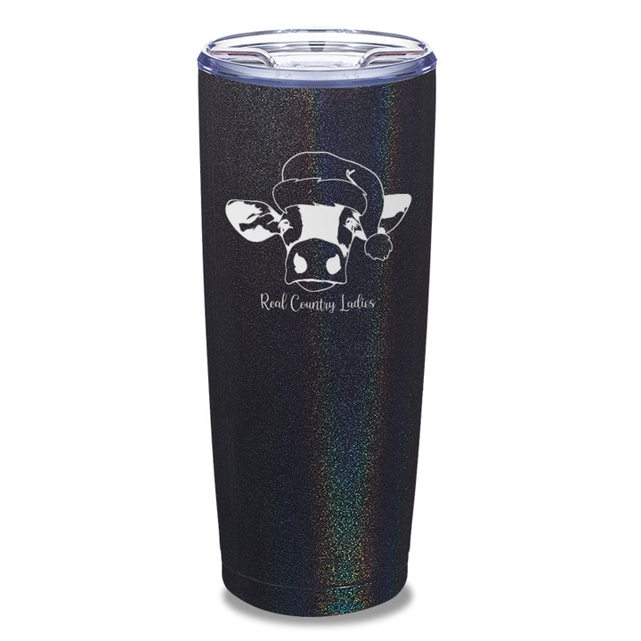 Christmas Cow Laser Etched Tumbler