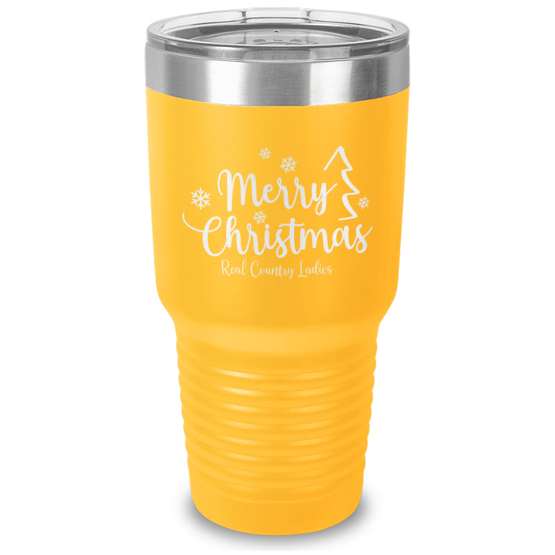 Merry Christmas Laser Etched Tumbler