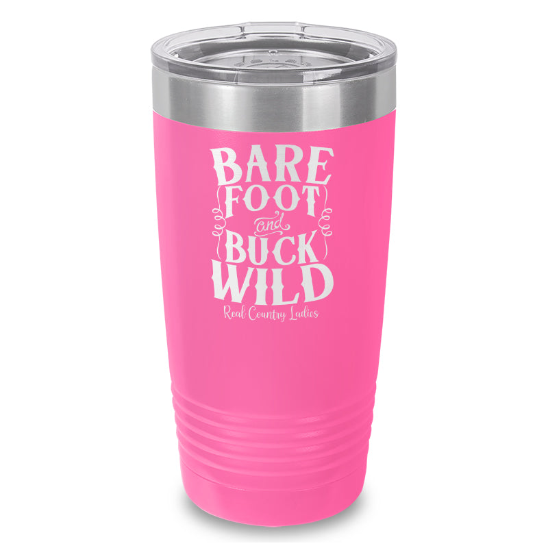 Bare Foot And Buck Wild Laser Etched Tumbler