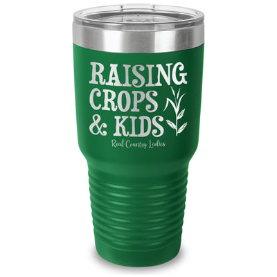 Raising Crops And Kids Laser Etched Tumbler