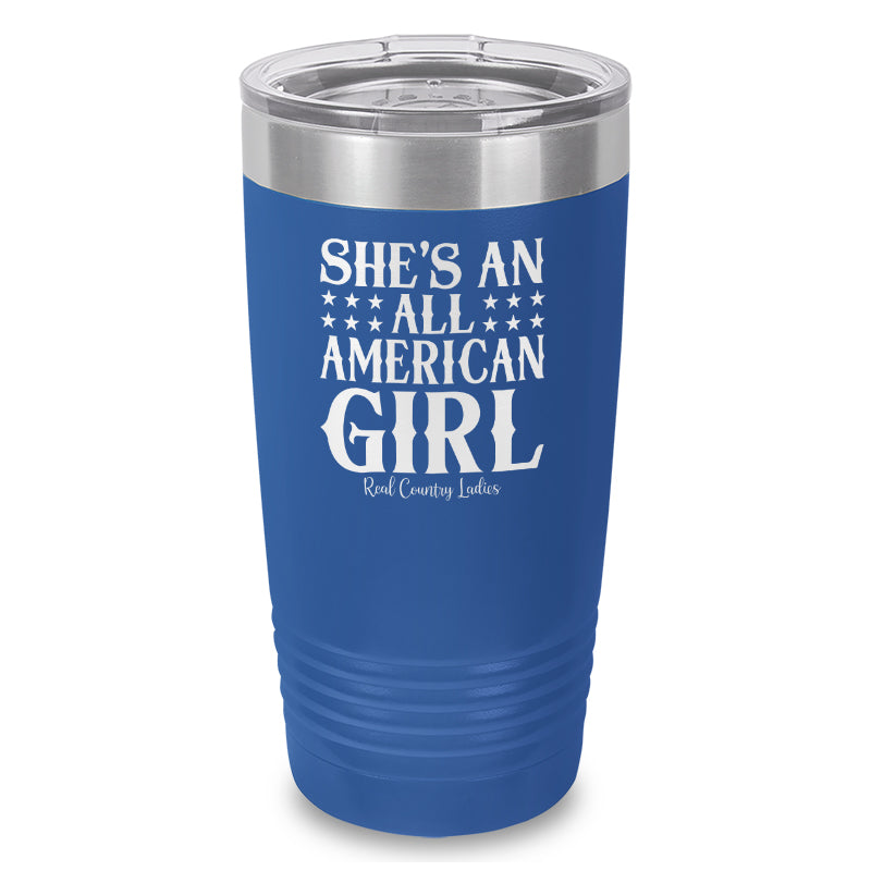 All American Girl Laser Etched Tumbler