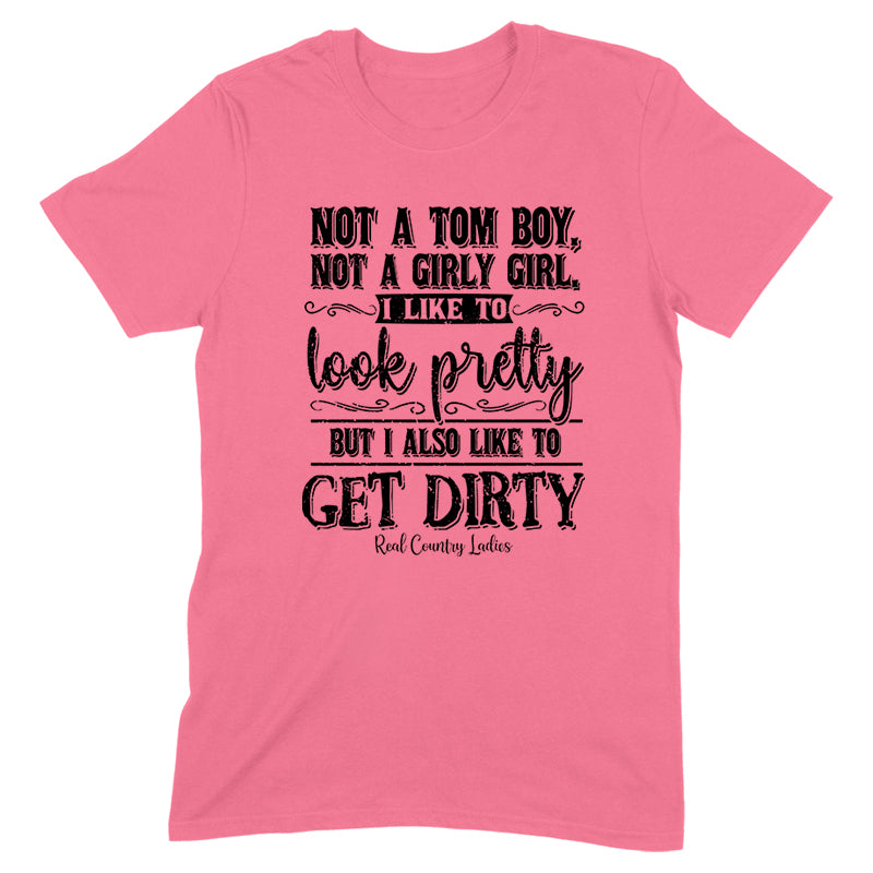 Not A Tom Boy Black Print Front Apparel