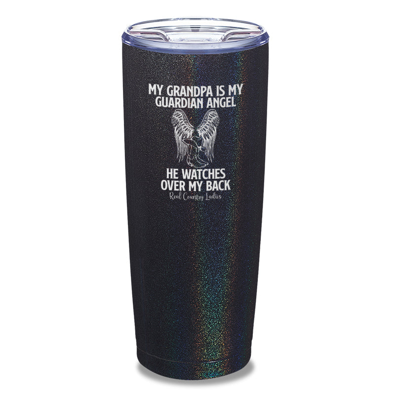 My Grandpa Is My Guardian Angel Laser Etched Tumbler