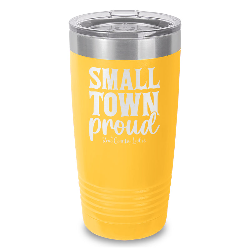 Small Town Proud Laser Etched Tumbler