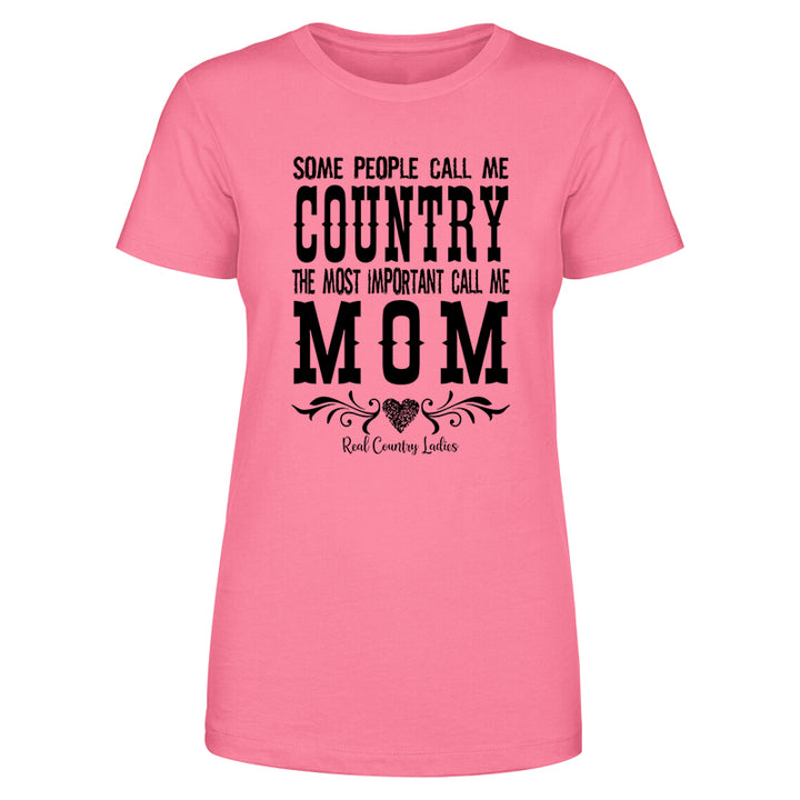 Country Mom Black Print Front Apparel