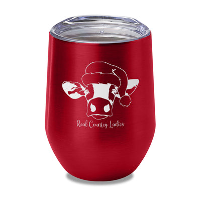 Christmas Cow Laser Etched Tumbler