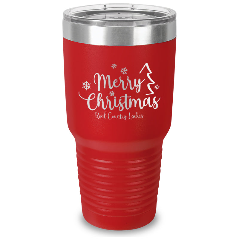 Merry Christmas Laser Etched Tumbler