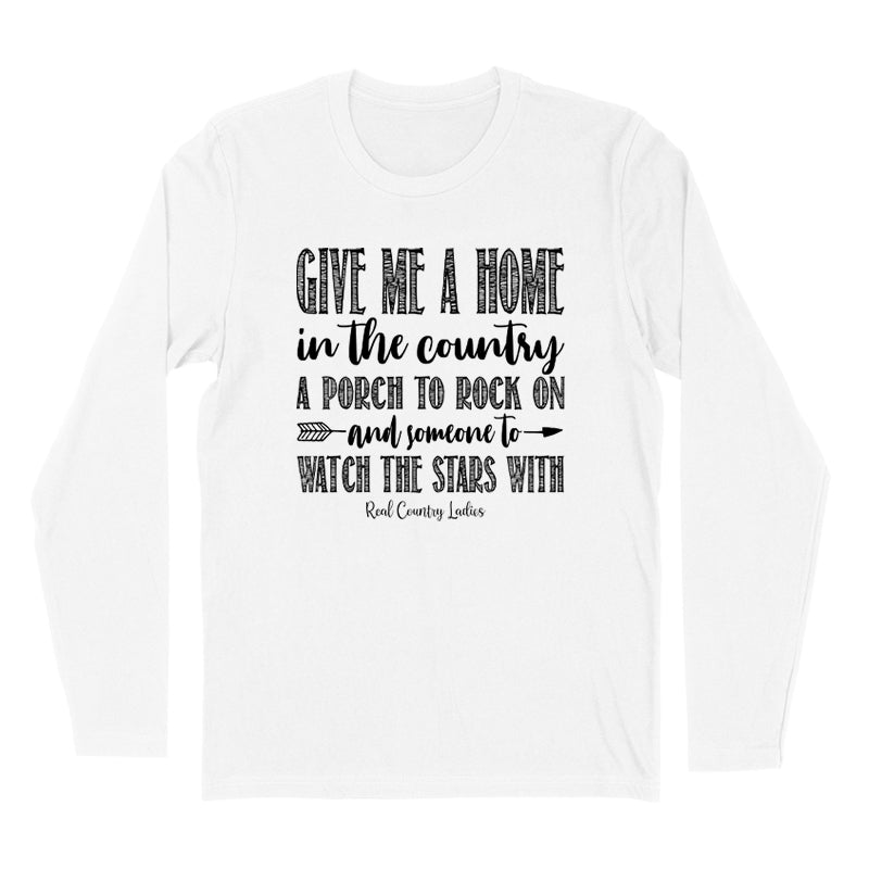 Give Me A Home In The Country Black Print Hoodies & Long Sleeves