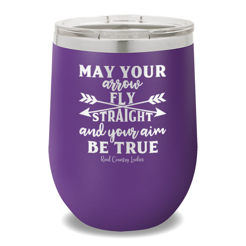 May Your Arrow Fly Straight 12oz Stemless Wine Cup