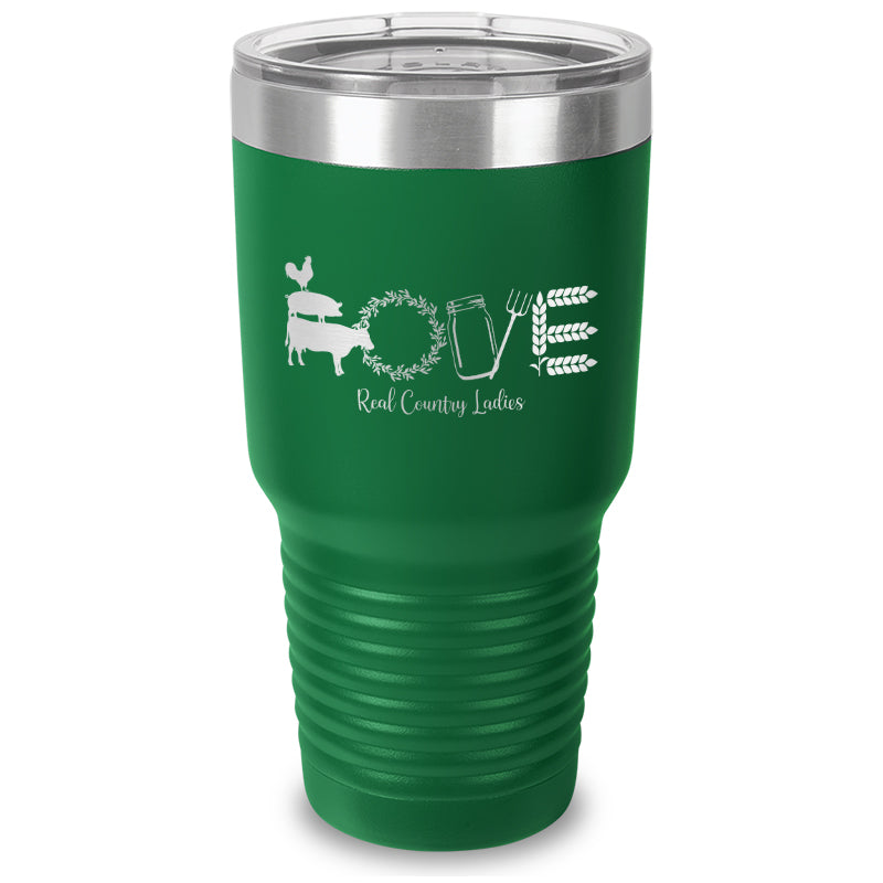 Farmhouse Love Laser Etched Tumbler