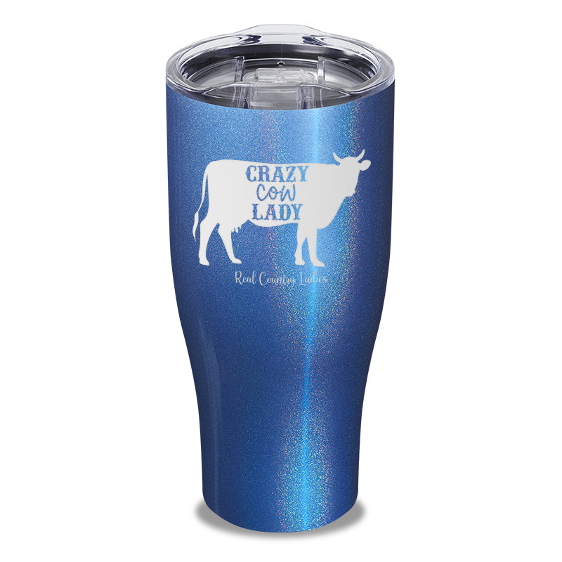 Crazy Cow Lady Laser Etched Tumbler