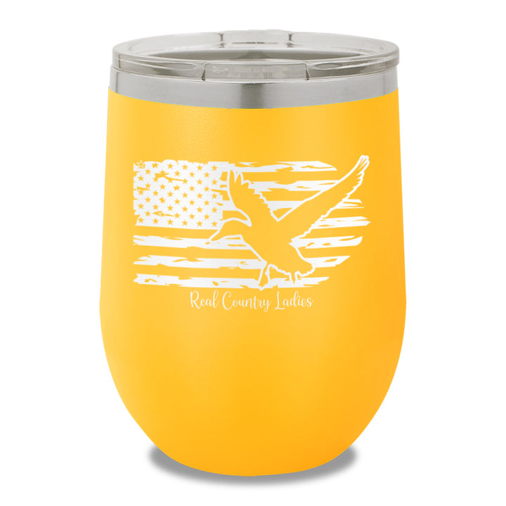 Duck USA Flag 12oz Stemless Wine Cup