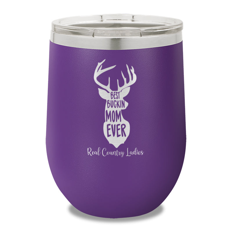 Best Buckin Mom 12oz Stemless Wine Cup