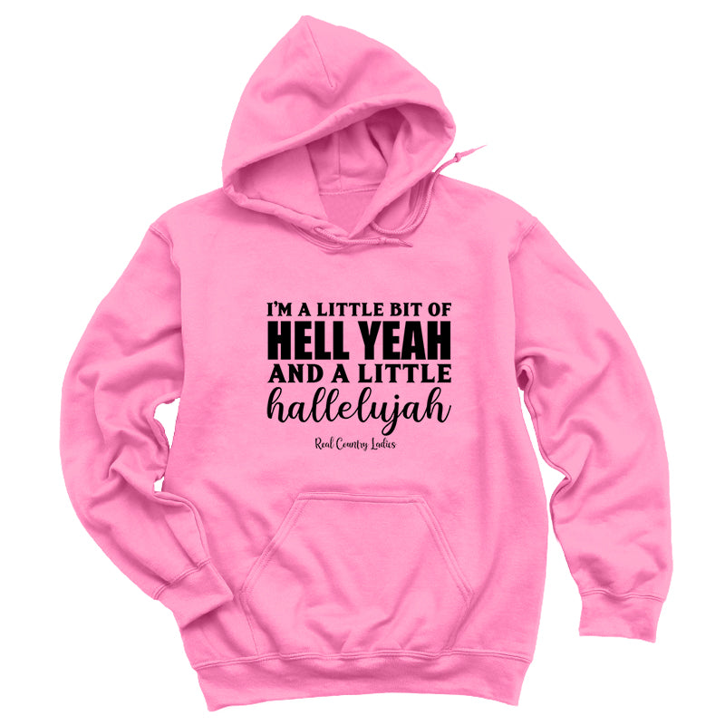 Hell Yeah And Hallelujah Black Print Hoodies & Long Sleeves