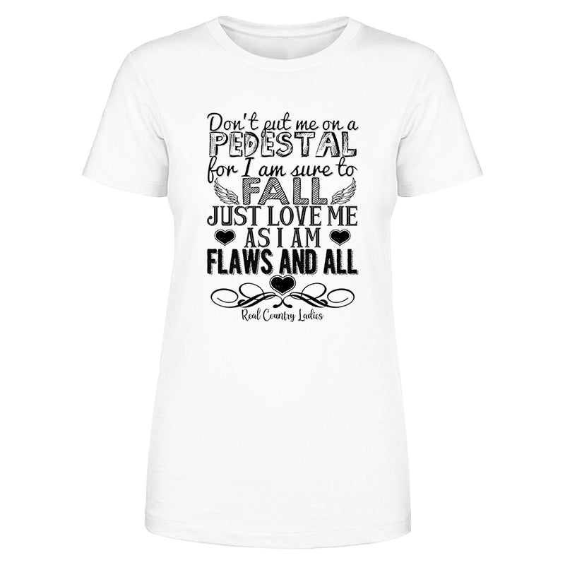 Flaws And All Black Print Front Apparel