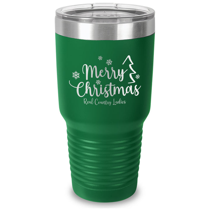 Merry Christmas Laser Etched Tumbler