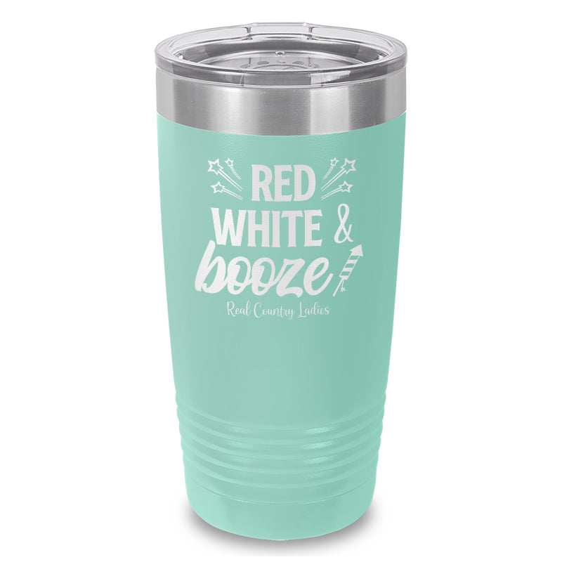 Red White And Booze Laser Etched Tumbler