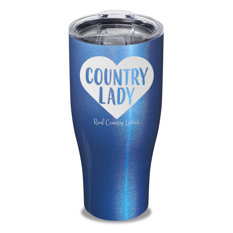 Country Lady Heart Laser Etched Tumbler