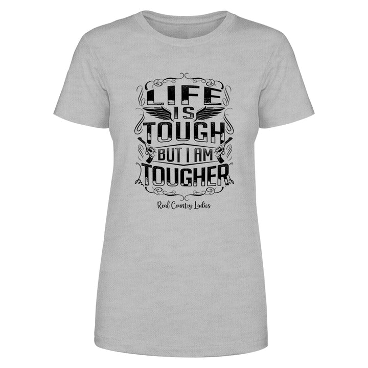 Life Is Tough Black Print Front Apparel