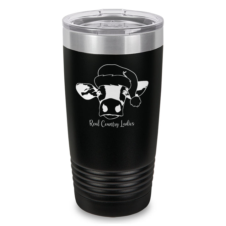 Christmas Cow Laser Etched Tumbler