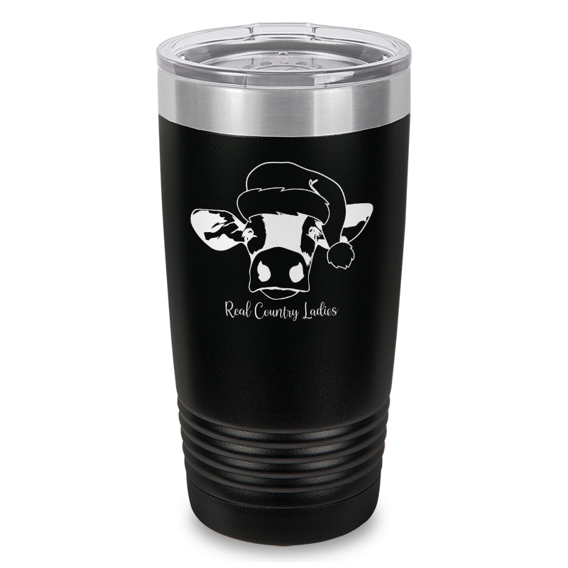 Christmas Cow Laser Etched Tumbler