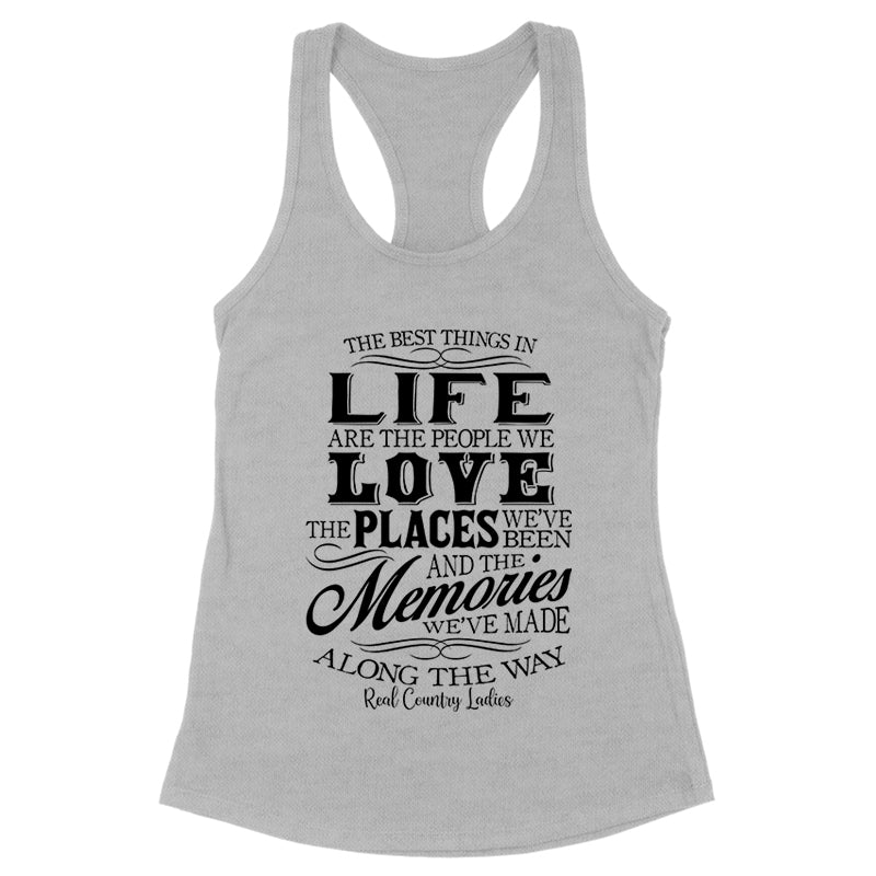 Best Things In Life Black Print Front Apparel