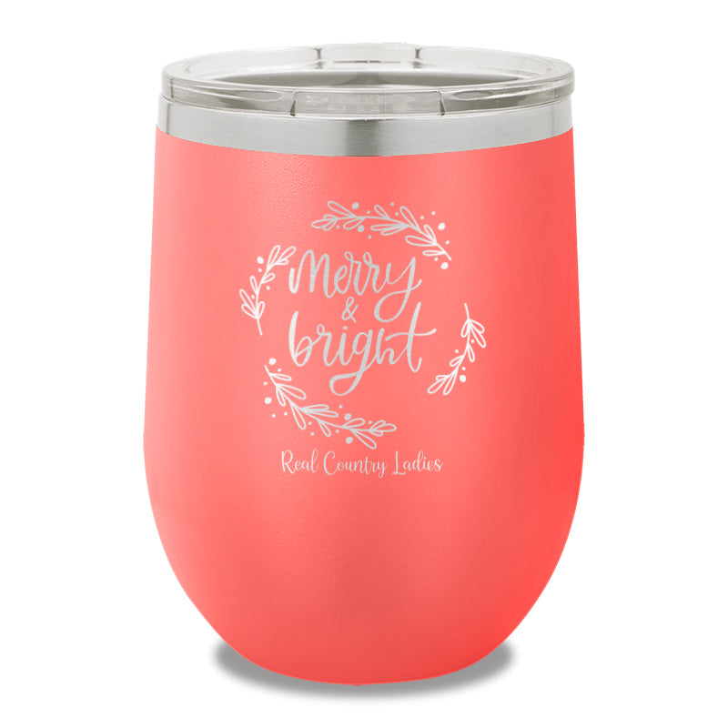 Merry And Bright 12oz Stemless Wine Cup