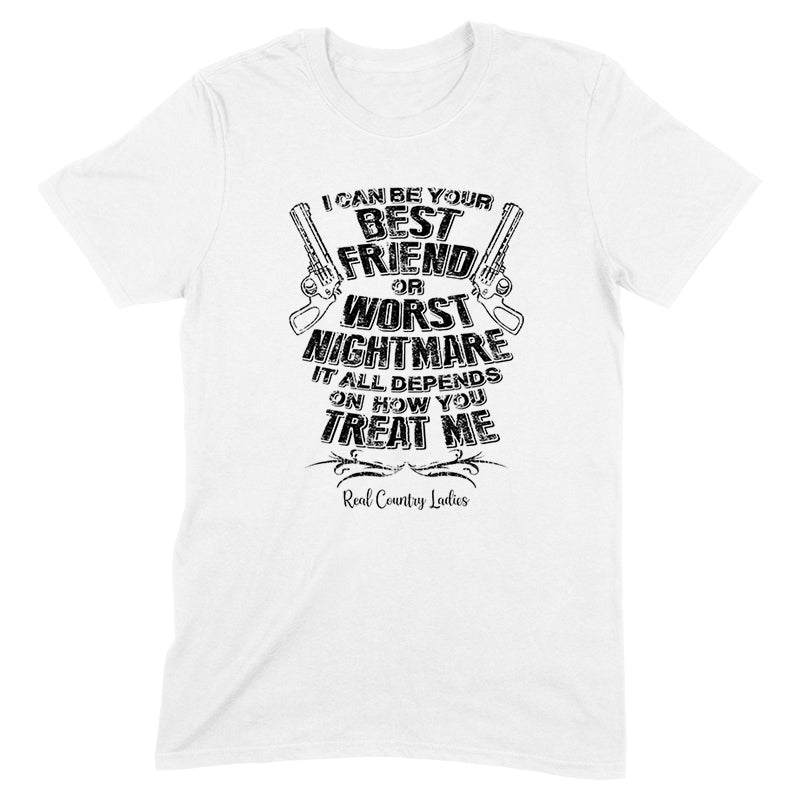 How You Treat Me Black Print Front Apparel