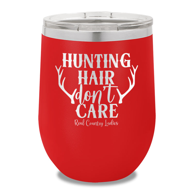 Hunting Hair Don't Care 12oz Stemless Wine Cup