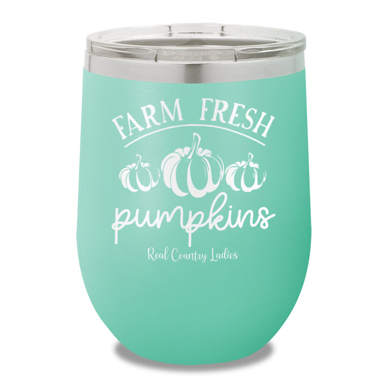 Farm Fresh Pumpkins 12oz Stemless Wine Cup