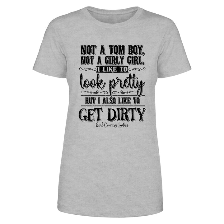 Not A Tom Boy Black Print Front Apparel