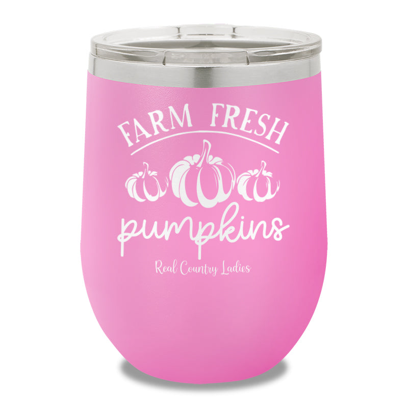 Farm Fresh Pumpkins 12oz Stemless Wine Cup