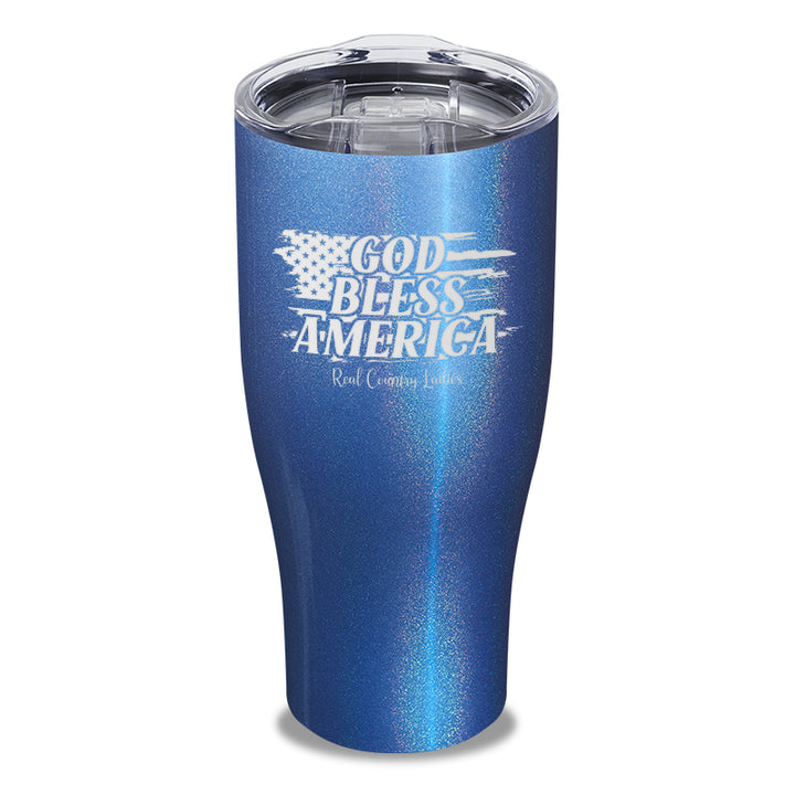 God Bless America Laser Etched Tumbler