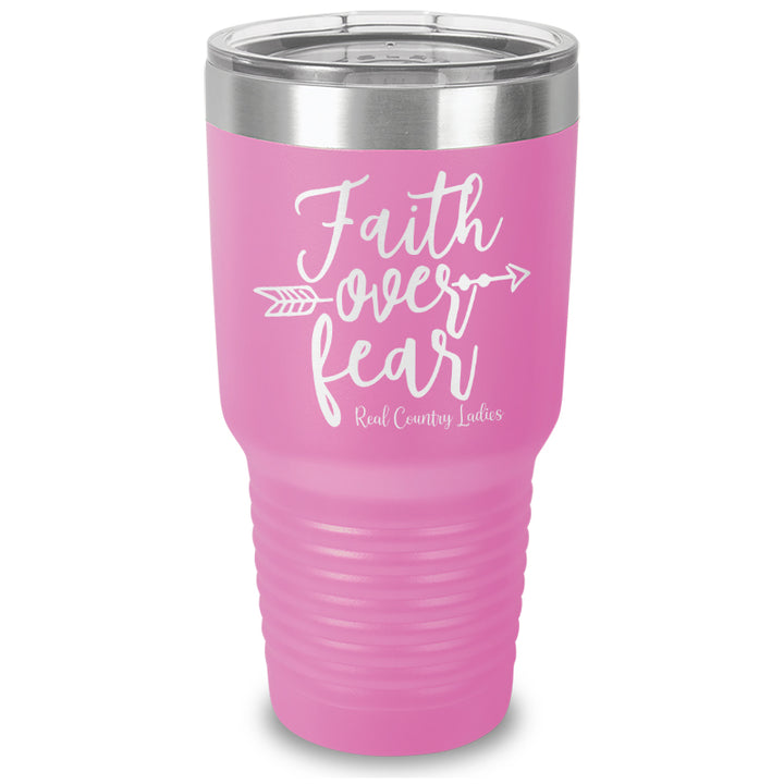 Faith Over Fear Laser Etched Tumbler