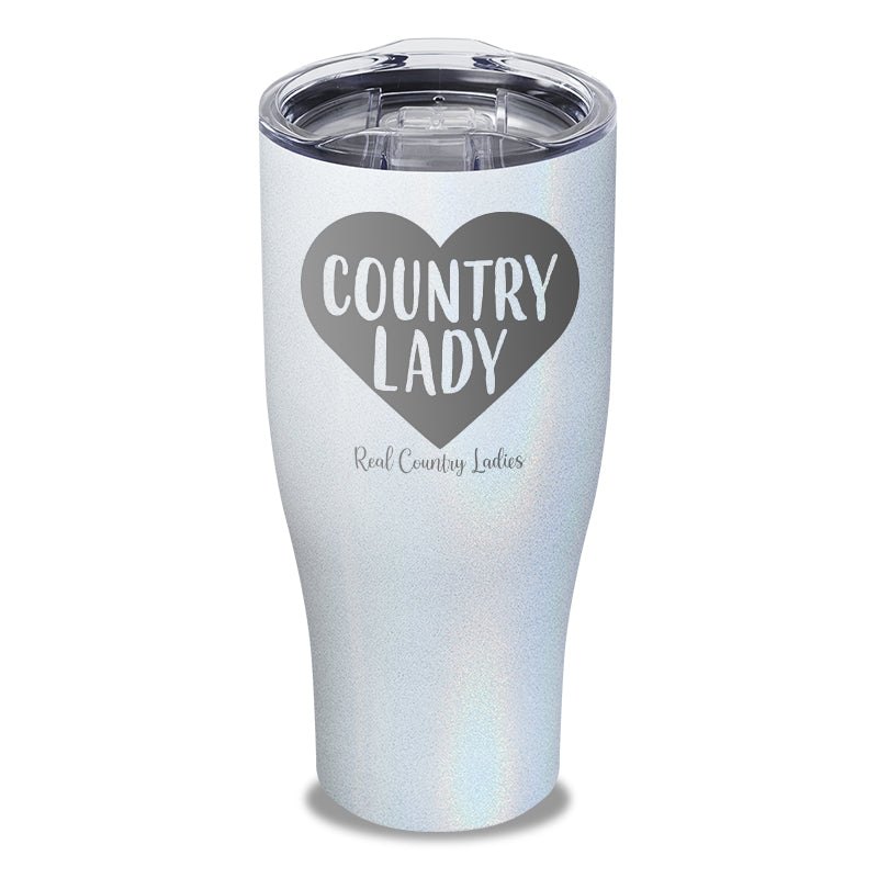 Country Lady Heart Laser Etched Tumbler