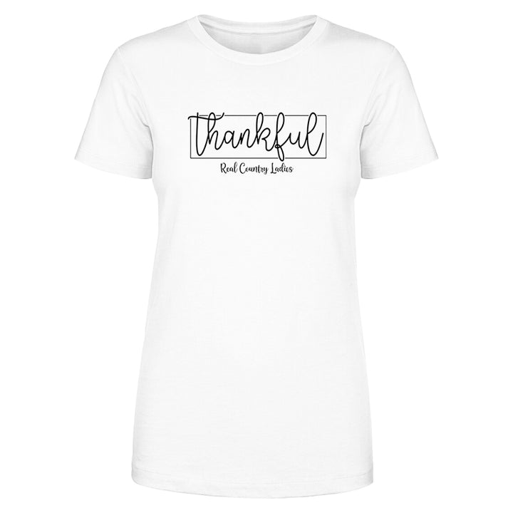 Thankful Black Print Front Apparel