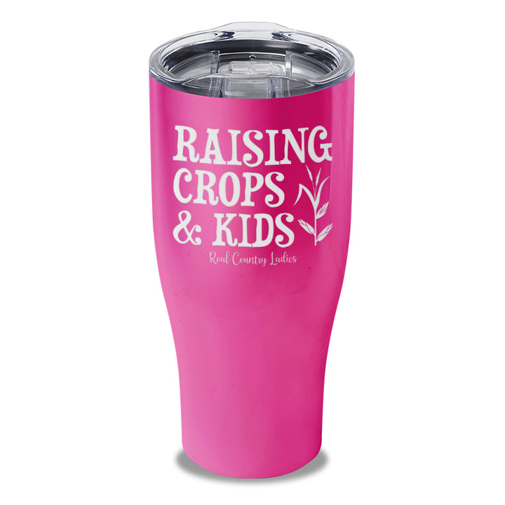 Raising Crops And Kids Laser Etched Tumbler