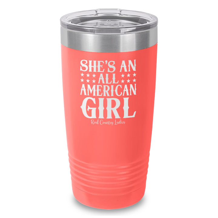 All American Girl Laser Etched Tumbler