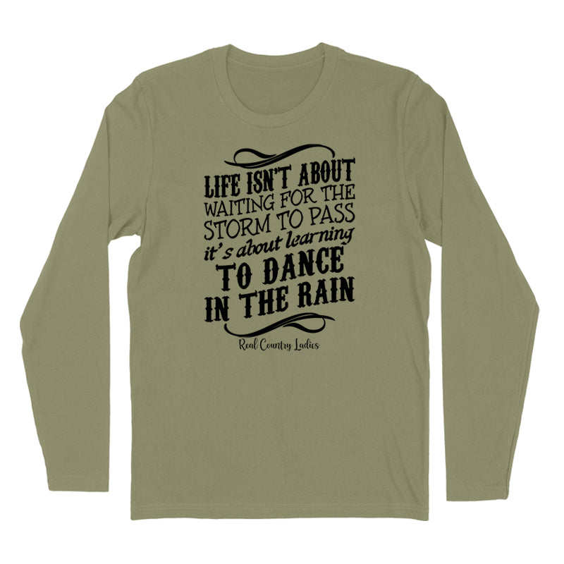 Dance In The Rain Black Print Hoodies & Long Sleeves