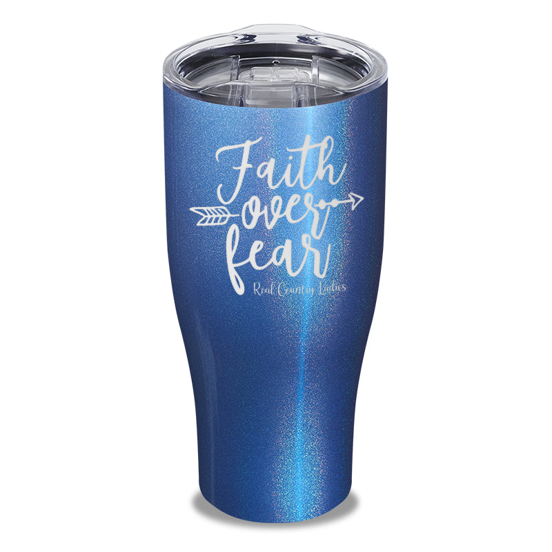 Faith Over Fear Laser Etched Tumbler