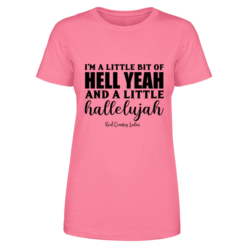 Hell Yeah And Hallelujah Black Print Front Apparel