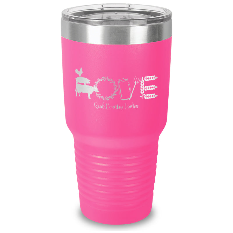 Farmhouse Love Laser Etched Tumbler