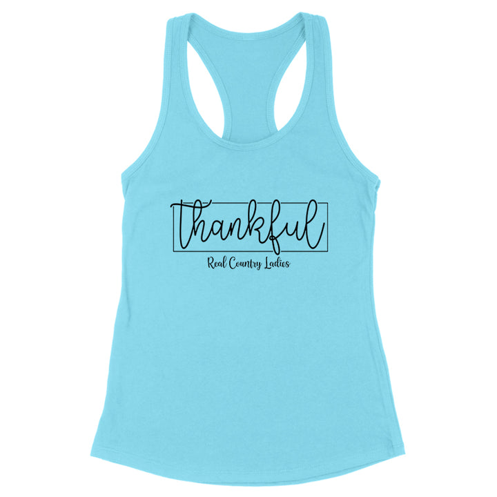 Thankful Black Print Front Apparel