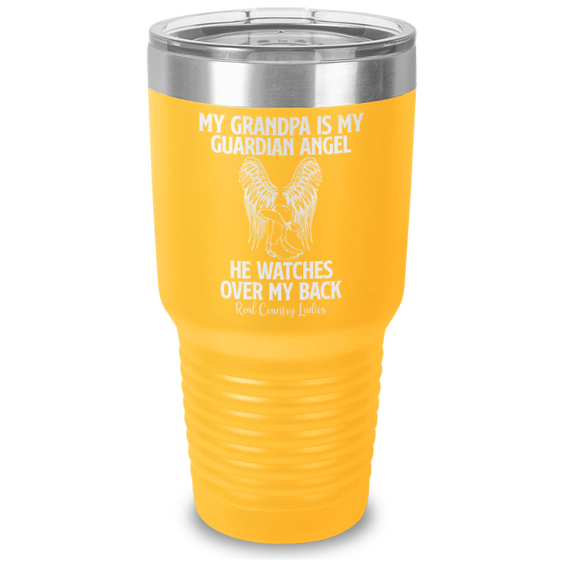 My Grandpa Is My Guardian Angel Laser Etched Tumbler