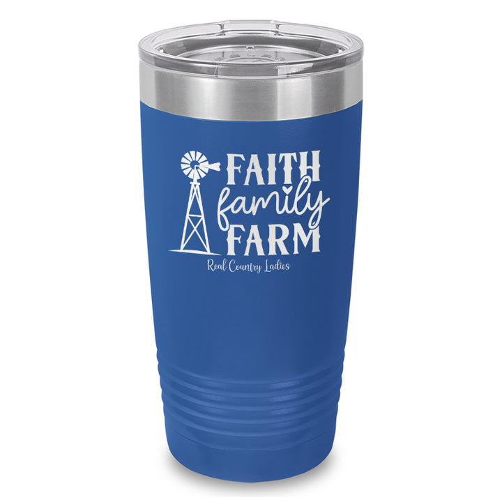 Faith Family Farm Laser Etched Tumbler