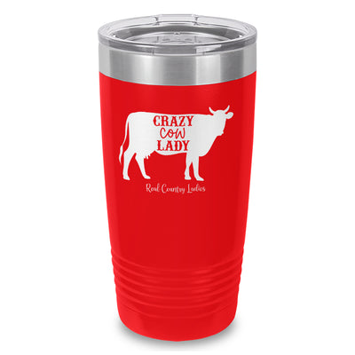 Crazy Cow Lady Laser Etched Tumbler