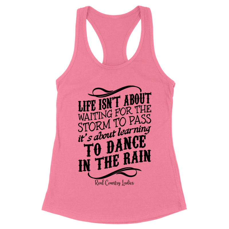 Dance In The Rain Black Print Front Apparel