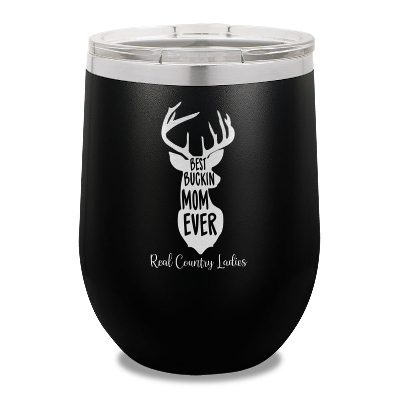 Best Buckin Mom 12oz Stemless Wine Cup