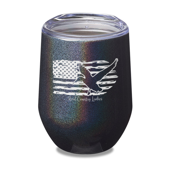 Duck USA Flag Laser Etched Tumbler