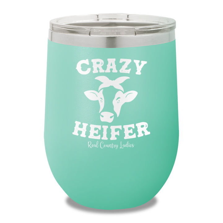 Crazy Heifer 12oz Stemless Wine Cup